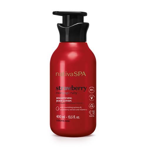 Nativa Spa Loção Hidratante Corporal Morango Ruby 400ml - O Boticário