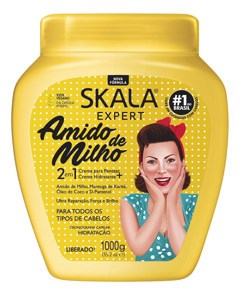 Creme de Pentear Amido de Milho 1000g - Skala