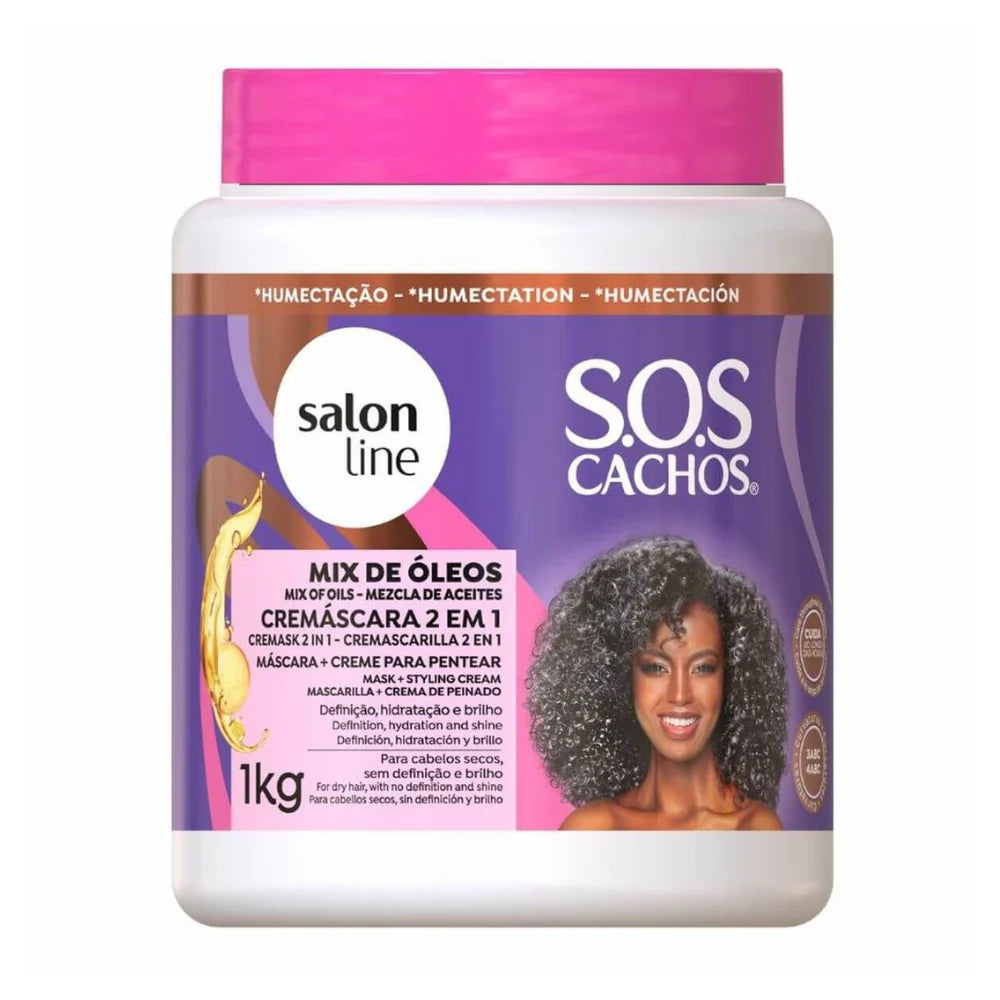 Sos Cremascara 2x1 mix oleos nutritivo 1kg - Salon Line